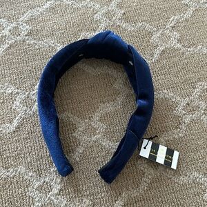 Lele Sadoughi navy velvet headband. WITH TAGS never worn